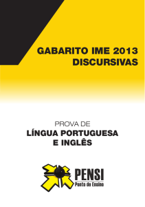 GABARITO IME 2013 DISCURSIVAS