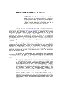 Parecer CONJUR/MCT-ACF nº 037, de 25.02.2003. INFORMÁTICA