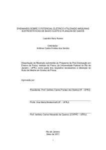 i ENSINANDO SOBRE O POTENCIAL ELÉTRICO UTILIZANDO