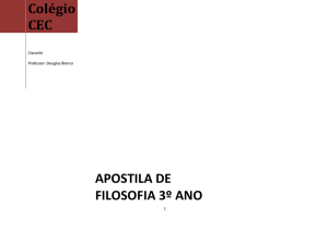 Apostila de Filosofia 3º ano