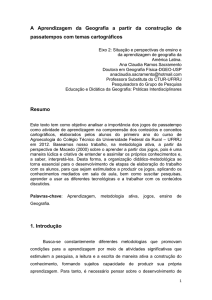 A Aprendizagem da Geografia a partir da construção de