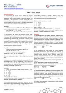 Matemática para o ENEM Prof. Rômulo Garcia MMC e MDC