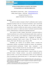 O ESPAÇO PEDAGÓGICO DA PRÁTICA DE ENSINO: UM