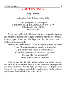 o espírito santo - Projeto Luz do Mundo