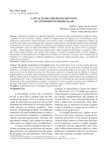 A ATUAÇÃO DO CIRURGIÃO-DENTISTA NO ATENDIMENTO