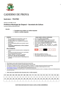 caderno de prova - Prefeitura Municipal de Chapecó