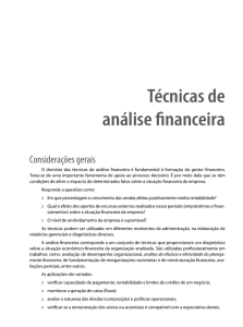Técnicas de análise financeira