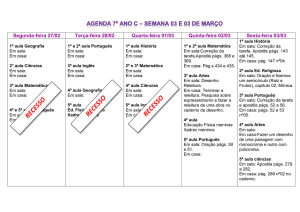 7º ano C semana 02 e 03 de Março