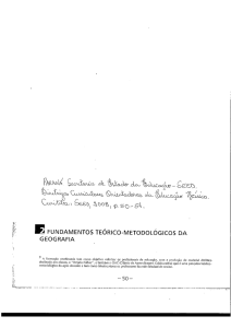 FUNDAMENTOS TEORICO-METODOLOGICOS DA GEOGRAFIA