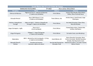 Escola Básica dos 2.º e 3.º Ciclos do Caniço MANUAIS
