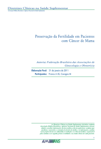 Preservação da Fertilidade em Pacientes em CÃ