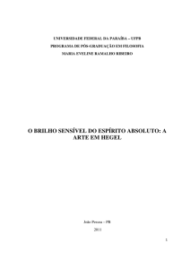 o brilho sensível do espírito absoluto: a arte em hegel - TEDE