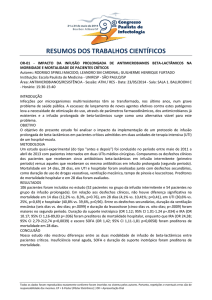 resumos dos trabalhos científicos - Sociedade Paulista de Infectologia