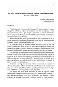 A erosão é um dos processos de dinâmica superficial