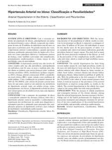 Hipertensão Arterial no Idoso: Classificação e Peculiaridades*