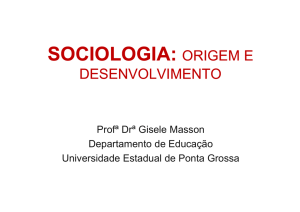 Slides - Origem Sociologia