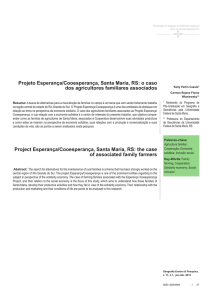 Projeto Esperança/Cooesperança, Santa Maria, RS: o caso dos