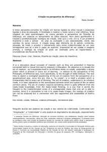 Criação na perspectiva da diferença