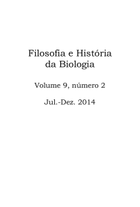 Filosofia e História da Biologia