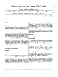 Incidência da dengue na região do ABCD paulista