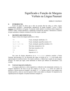 Significado e Função de Margens Verbais na Língua Paumari