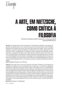 A arte, em Nietzsche, como crítica à filosofia