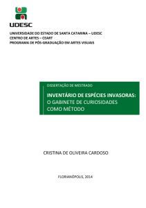 inventário de espécies invasoras: o gabinete de curiosidades como