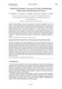 Caracterizações morfológica e química da água de