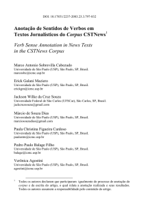 Anotação de Sentidos de Verbos em Textos - ICMC