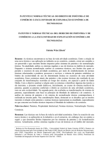 patentes e normas técnicas: do direito de indústria e de comércio à