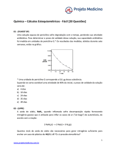 Química – Cálculos Estequiométricos