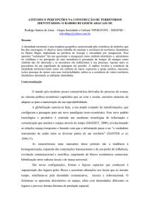 ATITUDES E PERCEPÇÕES NA CONSTRUÇÃO DE TERRITÓRIOS