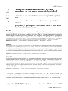 Comunicação como instrumento básico no cuidar