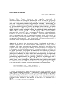 1 Celso Furtado na Venezuela Carlos Aguiar de Medeiros Resumo