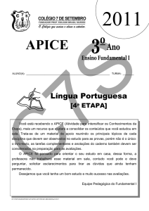 Língua Portuguesa - Colégio 7 de Setembro
