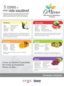 Alimentar-se com 5 ou mais porções de frutas e vegetais coloridos