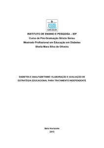 Diabetes e analfabetismo: elaboração e avaliação de estratégia