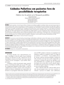 Cuidados Paliativos em pacientes fora de possibilidade terapêutica