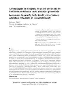 Aprendizagem em Geografia no quarto ano do - Série