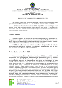 Informativo - Instituto Federal do Tocantins