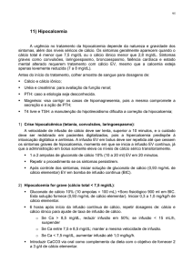 Hipocalcemia - Endocrinologia USP