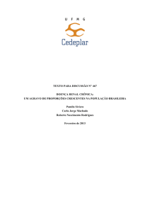 TEXTO PARA DISCUSSÃO N° 467 DOENÇA RENAL CRÔNICA