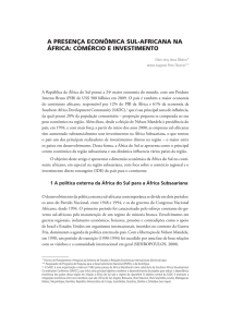 a presença econômica sul-africana na áfrica: comércio e