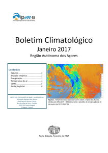 Boletim Climatológico Mensal dos Açores