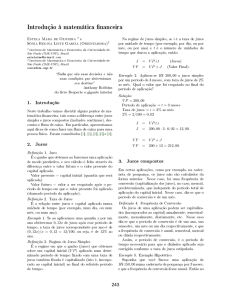 Introdução à matemática financeira - IME-USP