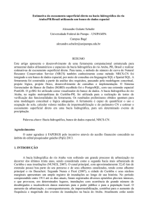 Estimativa do escoamento superficial direto na bacia hidrográfica do