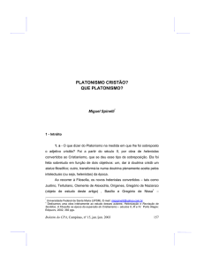 Platonismo cristão? Que platonismo? - PUC-Rio