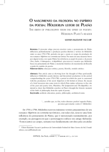 O NASCIMENTO DA FILOSOFIA NO ESPÍRITO DA POESIA