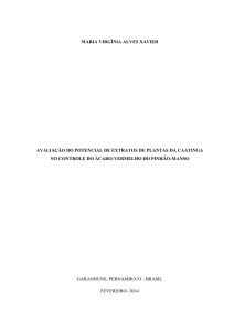 avaliação do potencial de extratos de plantas da caatinga no