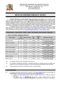 Lencois Paulista 003-2011 Concurso